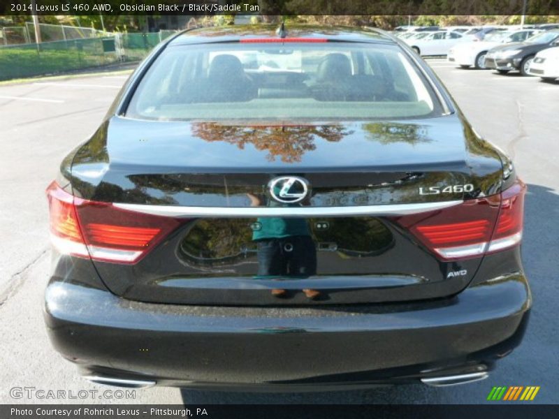 Obsidian Black / Black/Saddle Tan 2014 Lexus LS 460 AWD