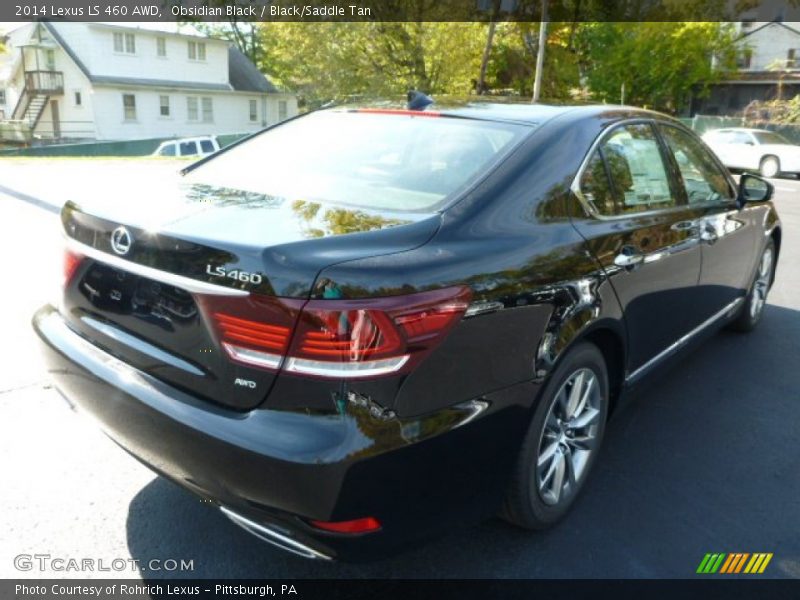 Obsidian Black / Black/Saddle Tan 2014 Lexus LS 460 AWD