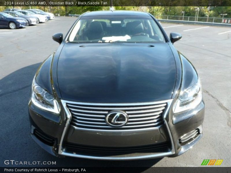 Obsidian Black / Black/Saddle Tan 2014 Lexus LS 460 AWD