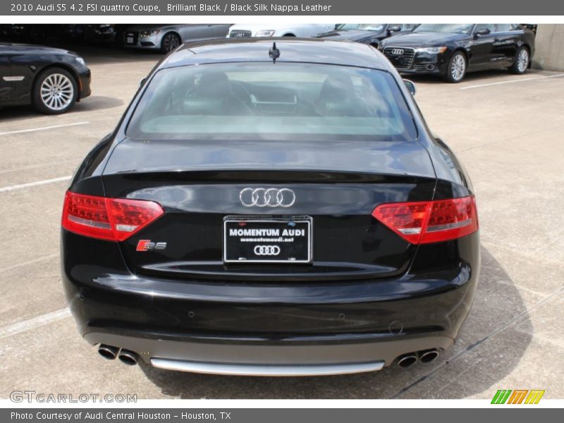 Brilliant Black / Black Silk Nappa Leather 2010 Audi S5 4.2 FSI quattro Coupe