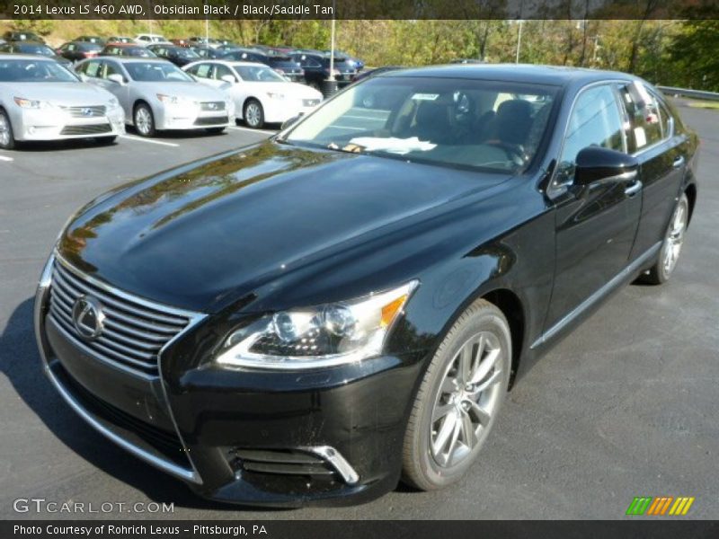Obsidian Black / Black/Saddle Tan 2014 Lexus LS 460 AWD