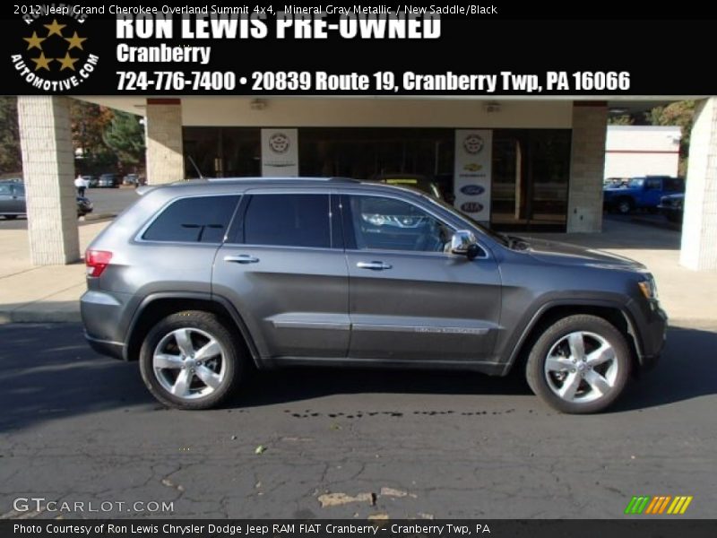 Mineral Gray Metallic / New Saddle/Black 2012 Jeep Grand Cherokee Overland Summit 4x4