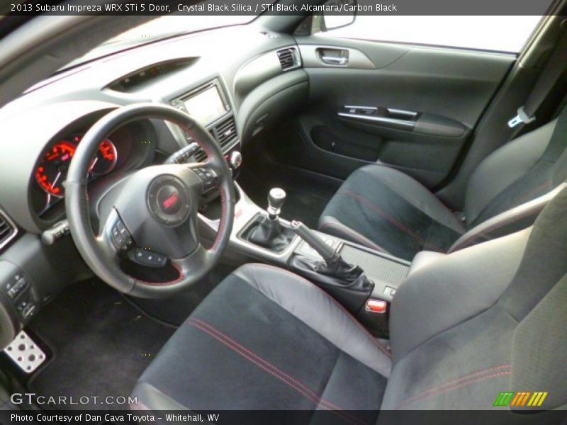 STi Black Alcantara/Carbon Black Interior - 2013 Impreza WRX STi 5 Door 