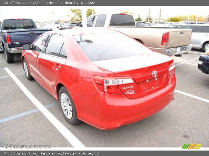 Barcelona Red Metallic / Light Gray 2012 Toyota Camry LE