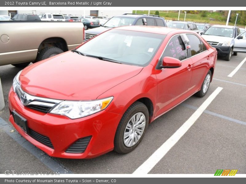 Barcelona Red Metallic / Light Gray 2012 Toyota Camry LE