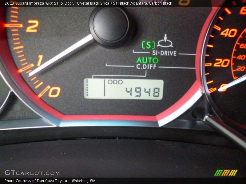 Crystal Black Silica / STi Black Alcantara/Carbon Black 2013 Subaru Impreza WRX STi 5 Door