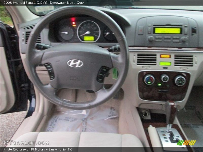 Deepwater Blue / Gray 2008 Hyundai Sonata GLS V6