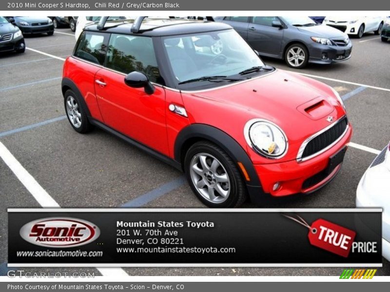 Chili Red / Grey/Carbon Black 2010 Mini Cooper S Hardtop