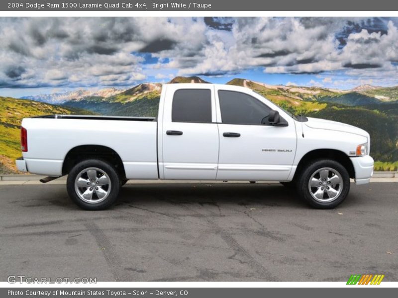 Bright White / Taupe 2004 Dodge Ram 1500 Laramie Quad Cab 4x4