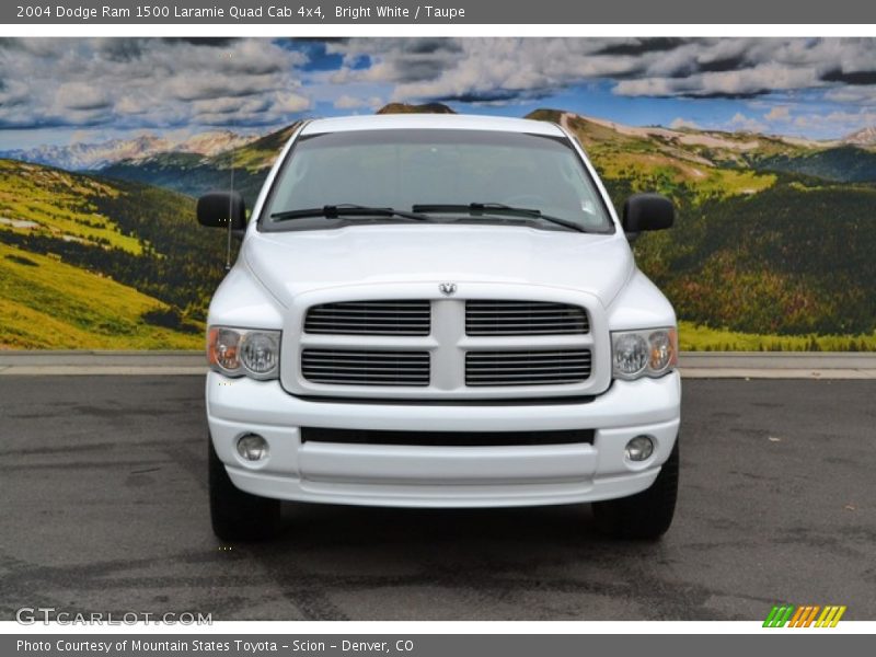 Bright White / Taupe 2004 Dodge Ram 1500 Laramie Quad Cab 4x4
