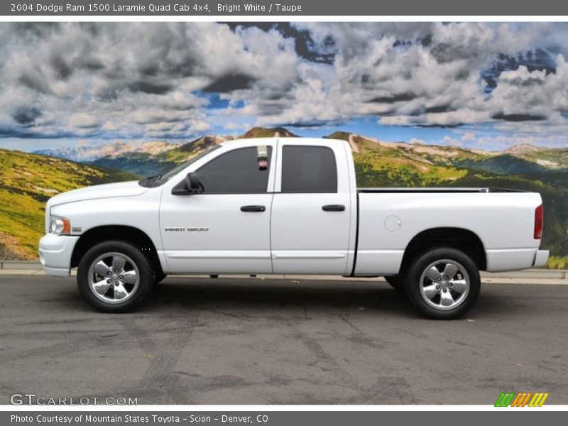 Bright White / Taupe 2004 Dodge Ram 1500 Laramie Quad Cab 4x4