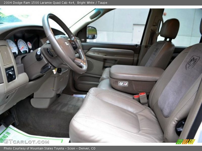 Bright White / Taupe 2004 Dodge Ram 1500 Laramie Quad Cab 4x4
