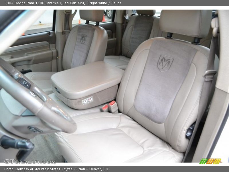 Bright White / Taupe 2004 Dodge Ram 1500 Laramie Quad Cab 4x4