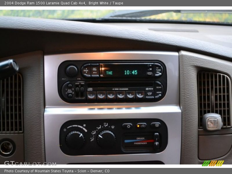 Bright White / Taupe 2004 Dodge Ram 1500 Laramie Quad Cab 4x4