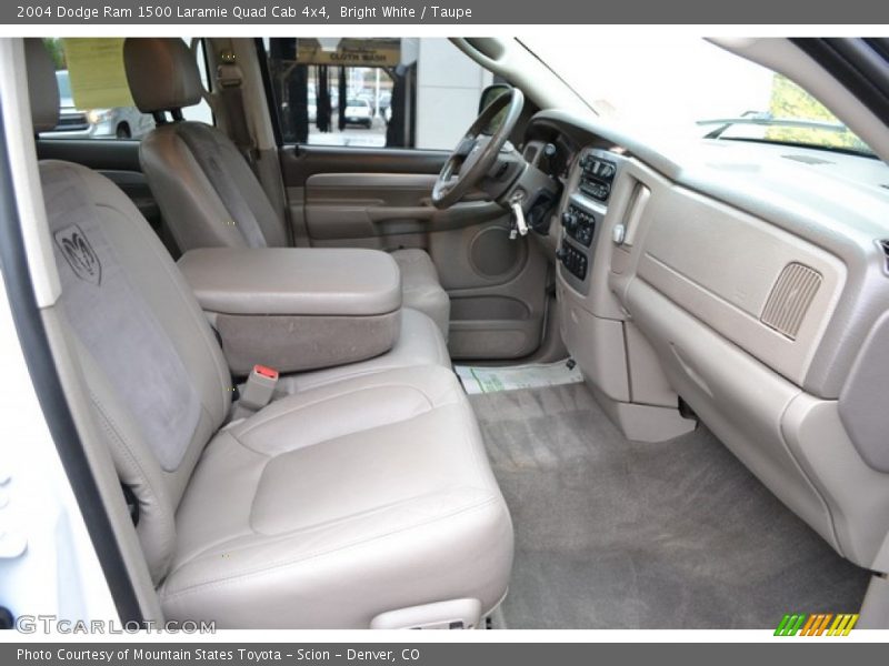 Bright White / Taupe 2004 Dodge Ram 1500 Laramie Quad Cab 4x4