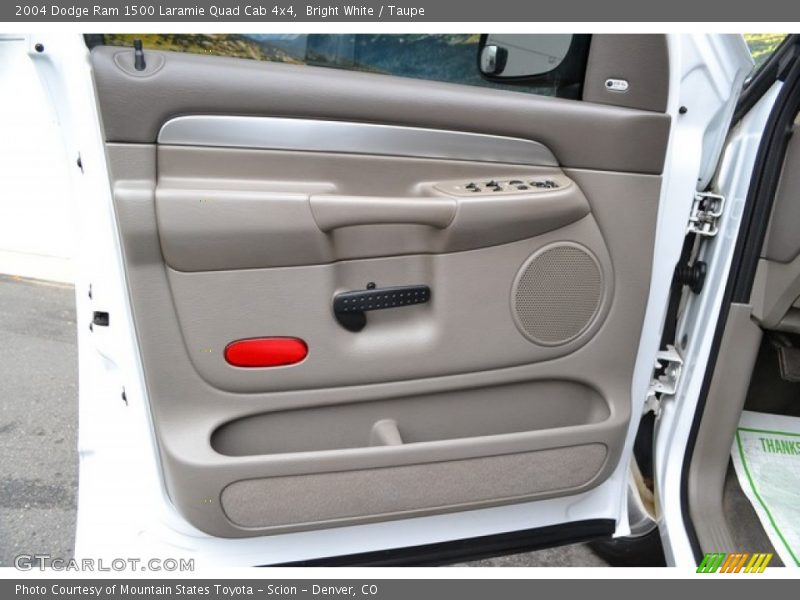 Bright White / Taupe 2004 Dodge Ram 1500 Laramie Quad Cab 4x4