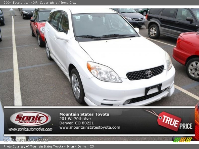 Super White / Stone Gray 2004 Toyota Matrix XR