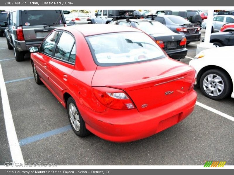 Classic Red / Gray 2002 Kia Rio Sedan