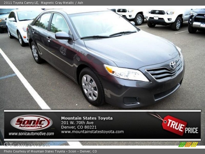Magnetic Gray Metallic / Ash 2011 Toyota Camry LE