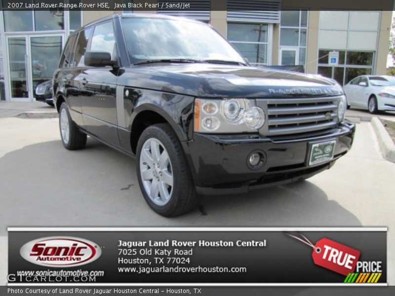 Java Black Pearl / Sand/Jet 2007 Land Rover Range Rover HSE