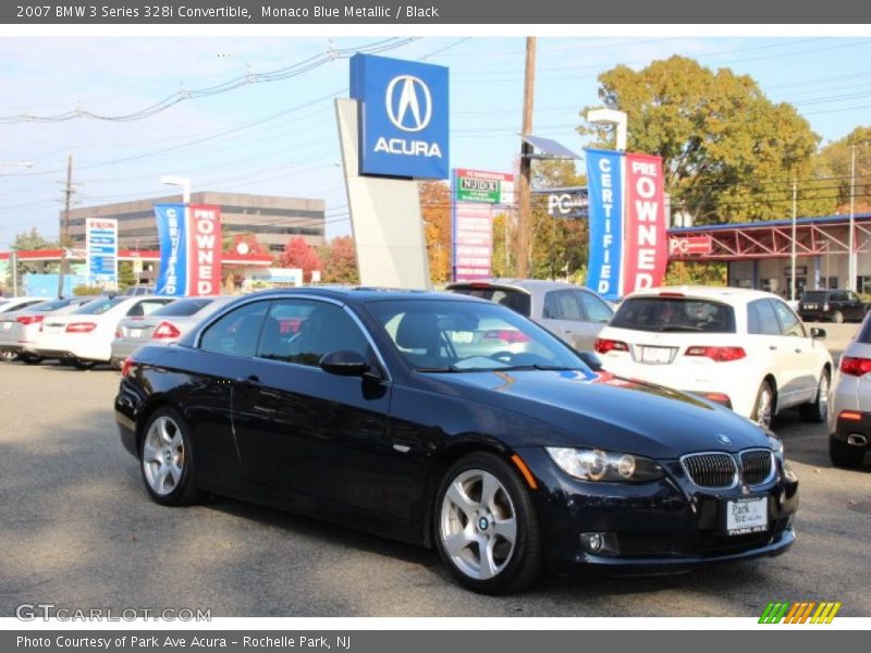 Monaco Blue Metallic / Black 2007 BMW 3 Series 328i Convertible