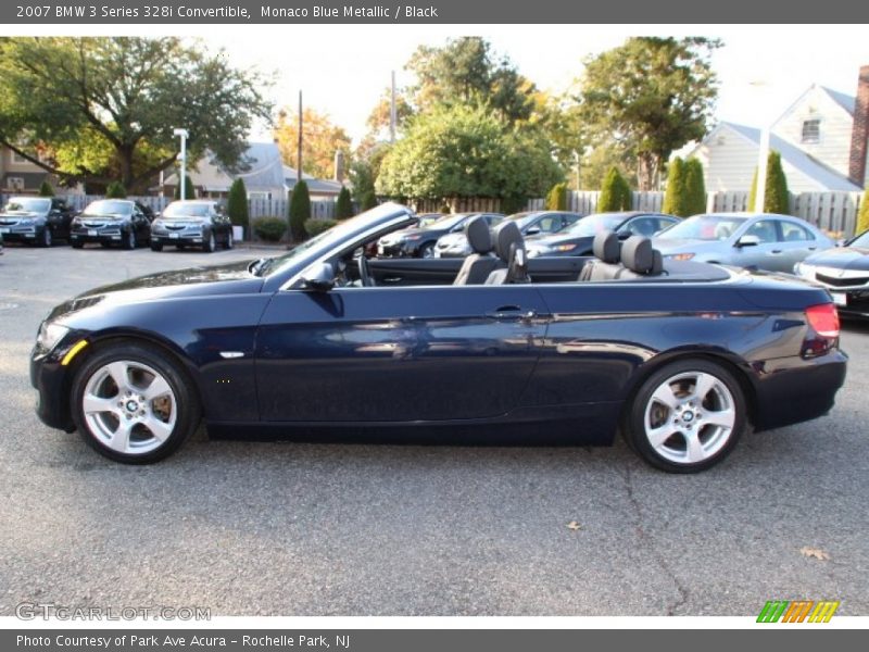 Monaco Blue Metallic / Black 2007 BMW 3 Series 328i Convertible