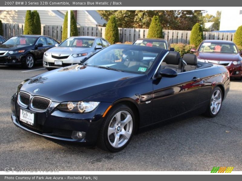 Monaco Blue Metallic / Black 2007 BMW 3 Series 328i Convertible