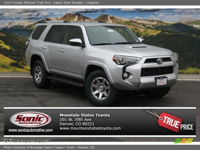 Classic Silver Metallic / Graphite 2014 Toyota 4Runner Trail 4x4
