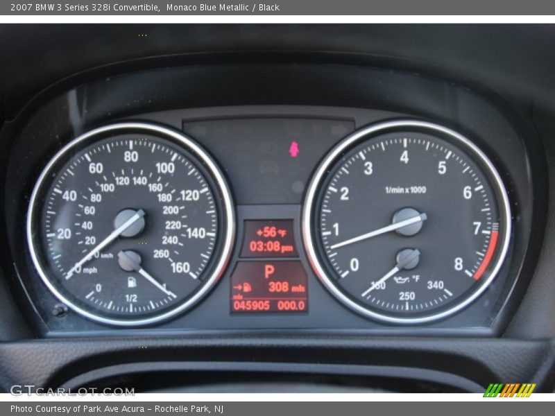 Monaco Blue Metallic / Black 2007 BMW 3 Series 328i Convertible