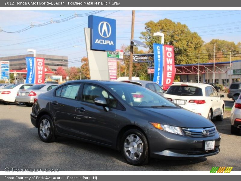 Polished Metal Metallic / Gray 2012 Honda Civic Hybrid-L Sedan