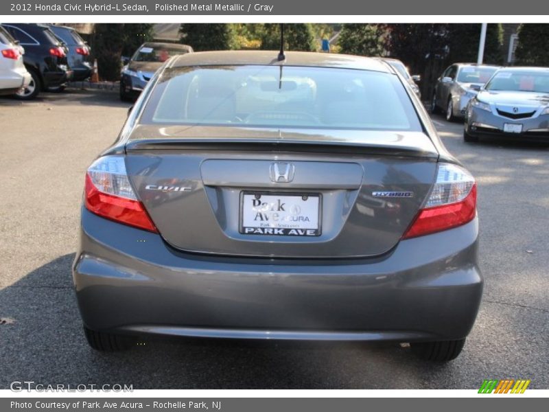 Polished Metal Metallic / Gray 2012 Honda Civic Hybrid-L Sedan