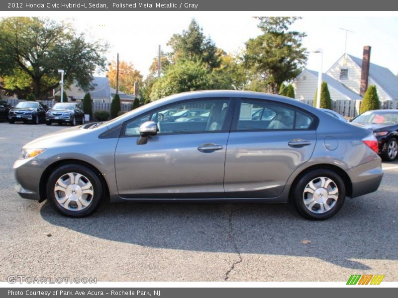 Polished Metal Metallic / Gray 2012 Honda Civic Hybrid-L Sedan