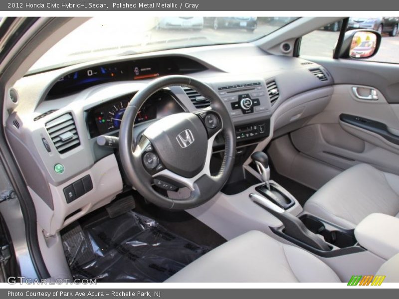 Polished Metal Metallic / Gray 2012 Honda Civic Hybrid-L Sedan