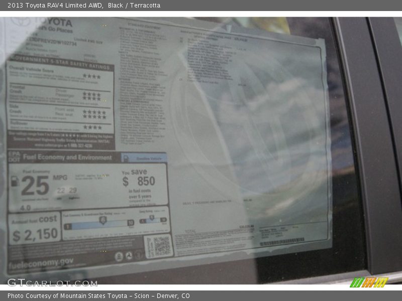 Black / Terracotta 2013 Toyota RAV4 Limited AWD