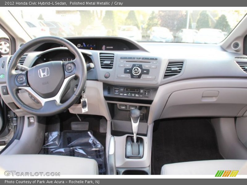 Polished Metal Metallic / Gray 2012 Honda Civic Hybrid-L Sedan