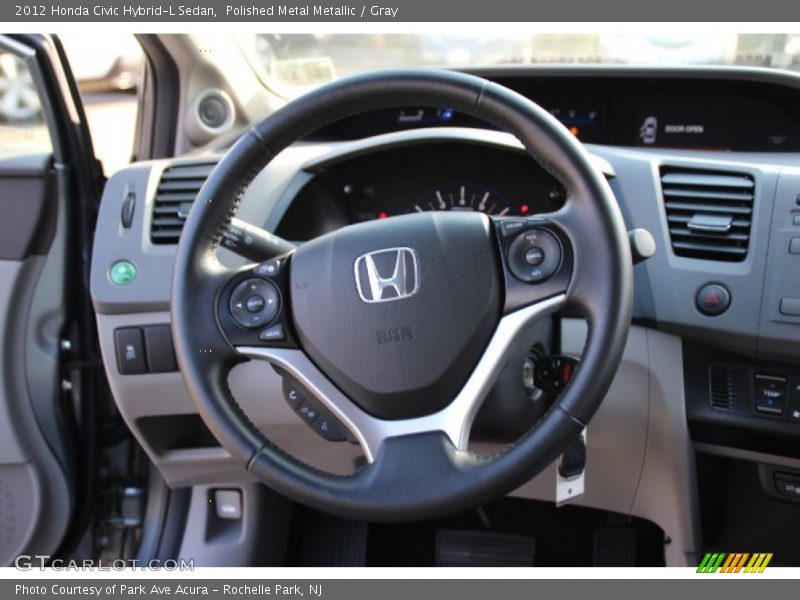 Polished Metal Metallic / Gray 2012 Honda Civic Hybrid-L Sedan