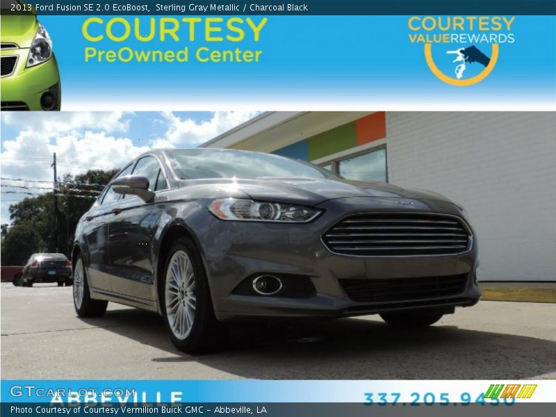 Sterling Gray Metallic / Charcoal Black 2013 Ford Fusion SE 2.0 EcoBoost