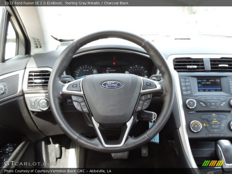 Sterling Gray Metallic / Charcoal Black 2013 Ford Fusion SE 2.0 EcoBoost