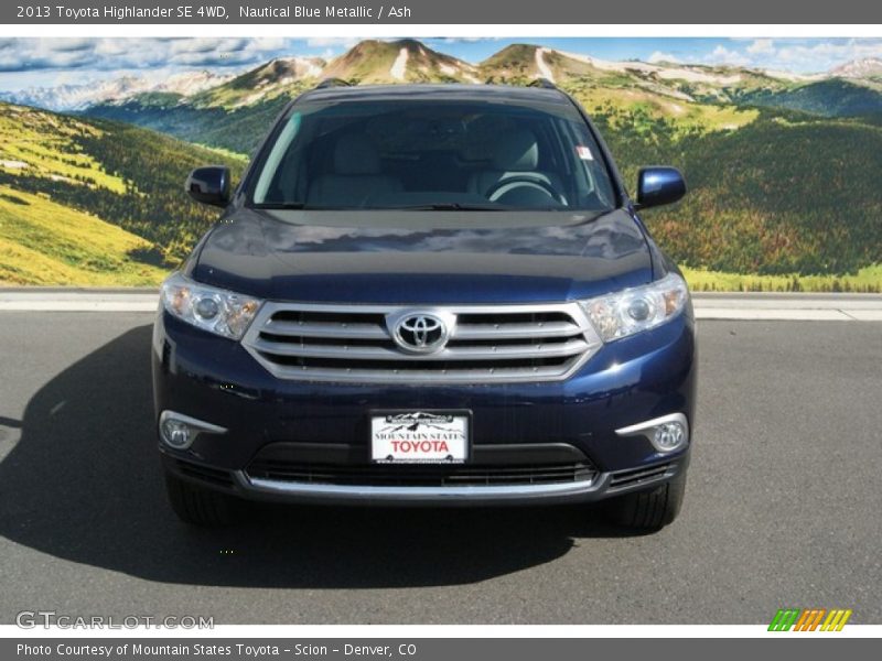 Nautical Blue Metallic / Ash 2013 Toyota Highlander SE 4WD