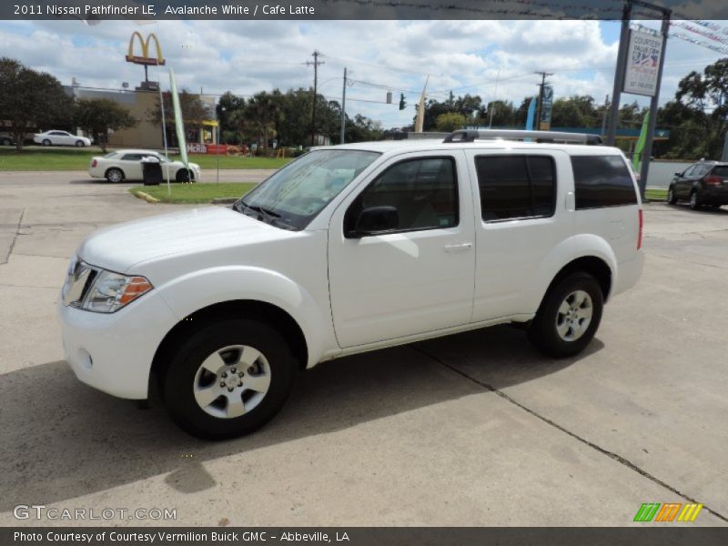 Avalanche White / Cafe Latte 2011 Nissan Pathfinder LE