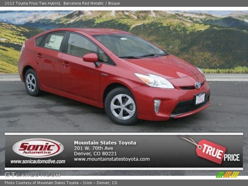 Barcelona Red Metallic / Bisque 2013 Toyota Prius Two Hybrid