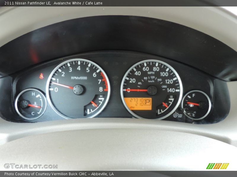 Avalanche White / Cafe Latte 2011 Nissan Pathfinder LE