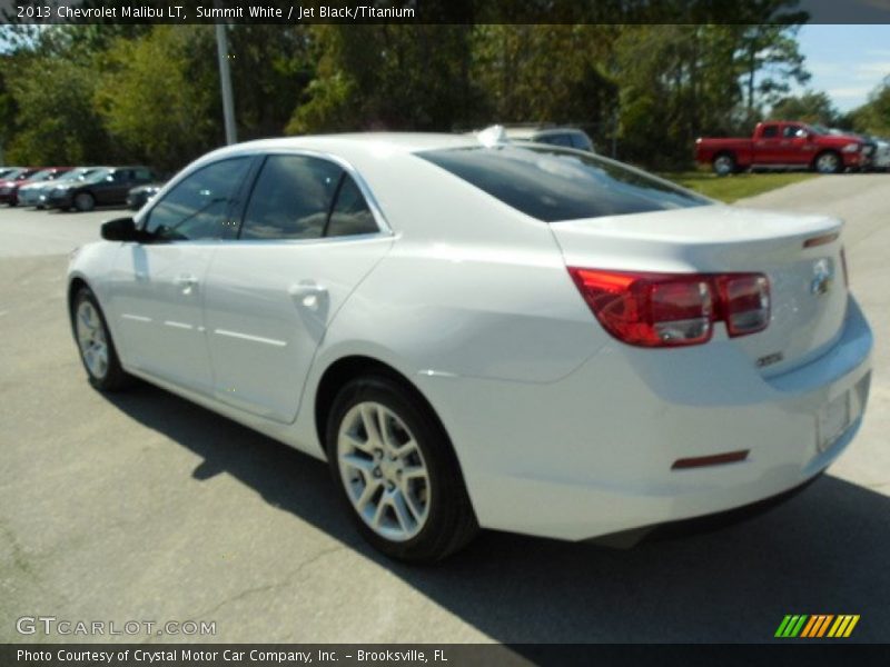 Summit White / Jet Black/Titanium 2013 Chevrolet Malibu LT