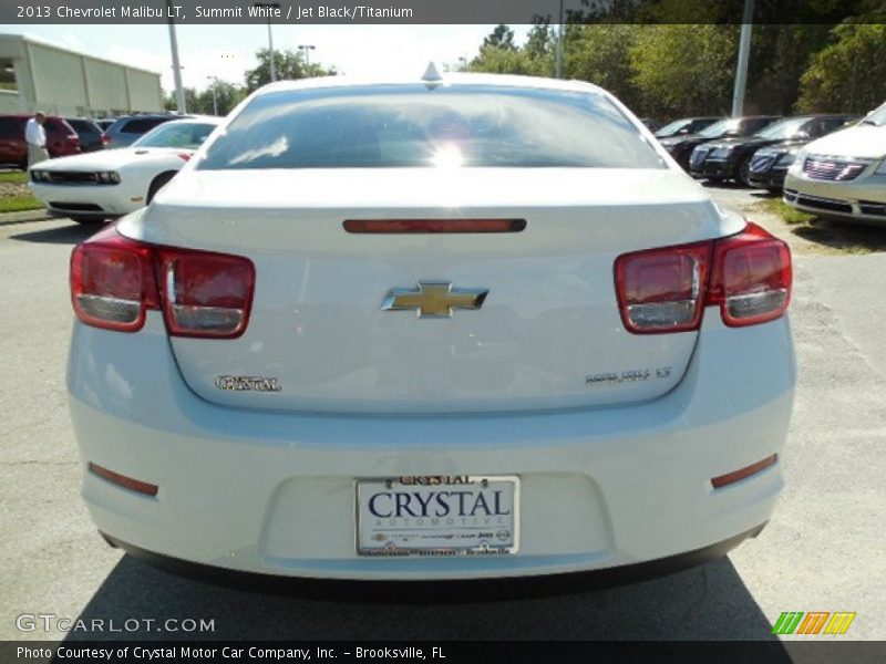 Summit White / Jet Black/Titanium 2013 Chevrolet Malibu LT