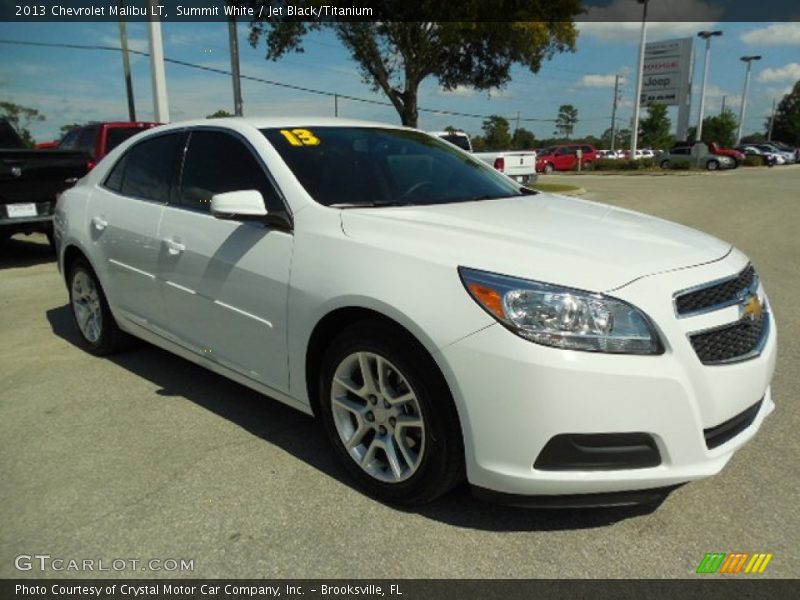 Summit White / Jet Black/Titanium 2013 Chevrolet Malibu LT