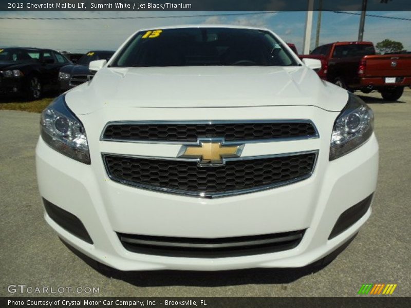 Summit White / Jet Black/Titanium 2013 Chevrolet Malibu LT