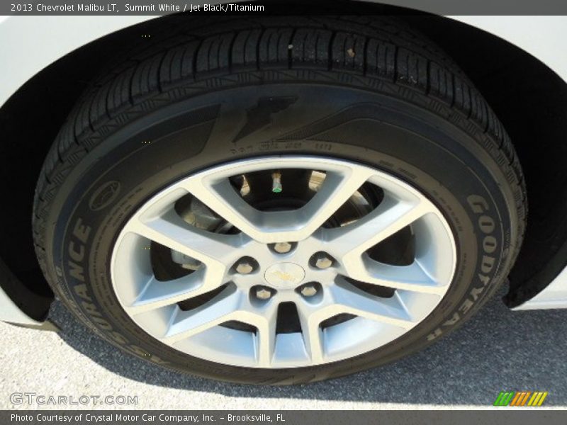 Summit White / Jet Black/Titanium 2013 Chevrolet Malibu LT