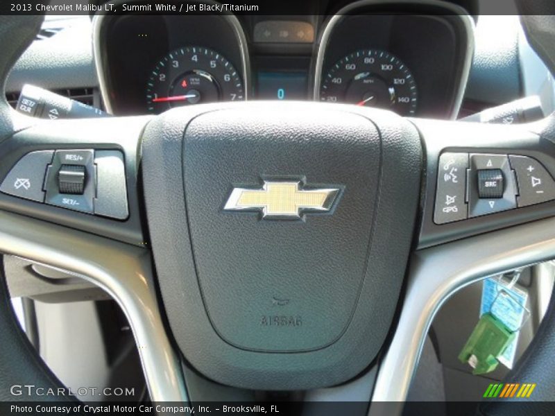 Summit White / Jet Black/Titanium 2013 Chevrolet Malibu LT
