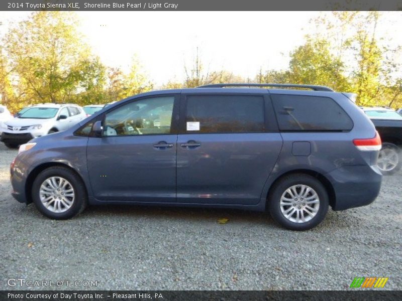 Shoreline Blue Pearl / Light Gray 2014 Toyota Sienna XLE