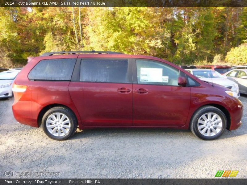 Salsa Red Pearl / Bisque 2014 Toyota Sienna XLE AWD